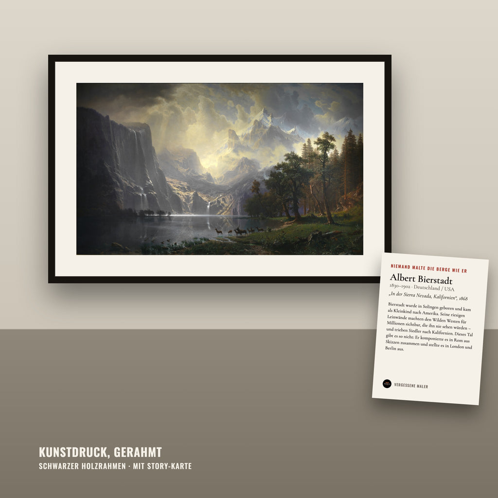 Niemand malte die Berge wie er – Albert Bierstadt – Kunstdruck, 5 Motive zur Wahl