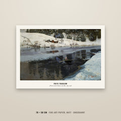 Niemand malte Wasser wie er – Thaulow: „Winter an der Simoa“ (um 1883) – Kunstdruck