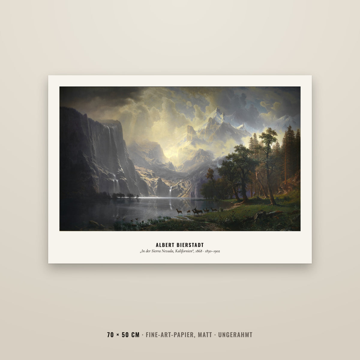 Niemand malte die Berge wie er – Albert Bierstadt – Kunstdruck gerahmt, 5 Motive zur Wahl