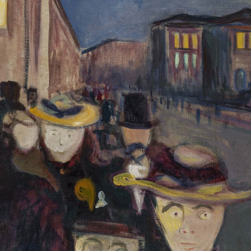 Motiv: Abend auf der Karl Johans gate (1892) · detail