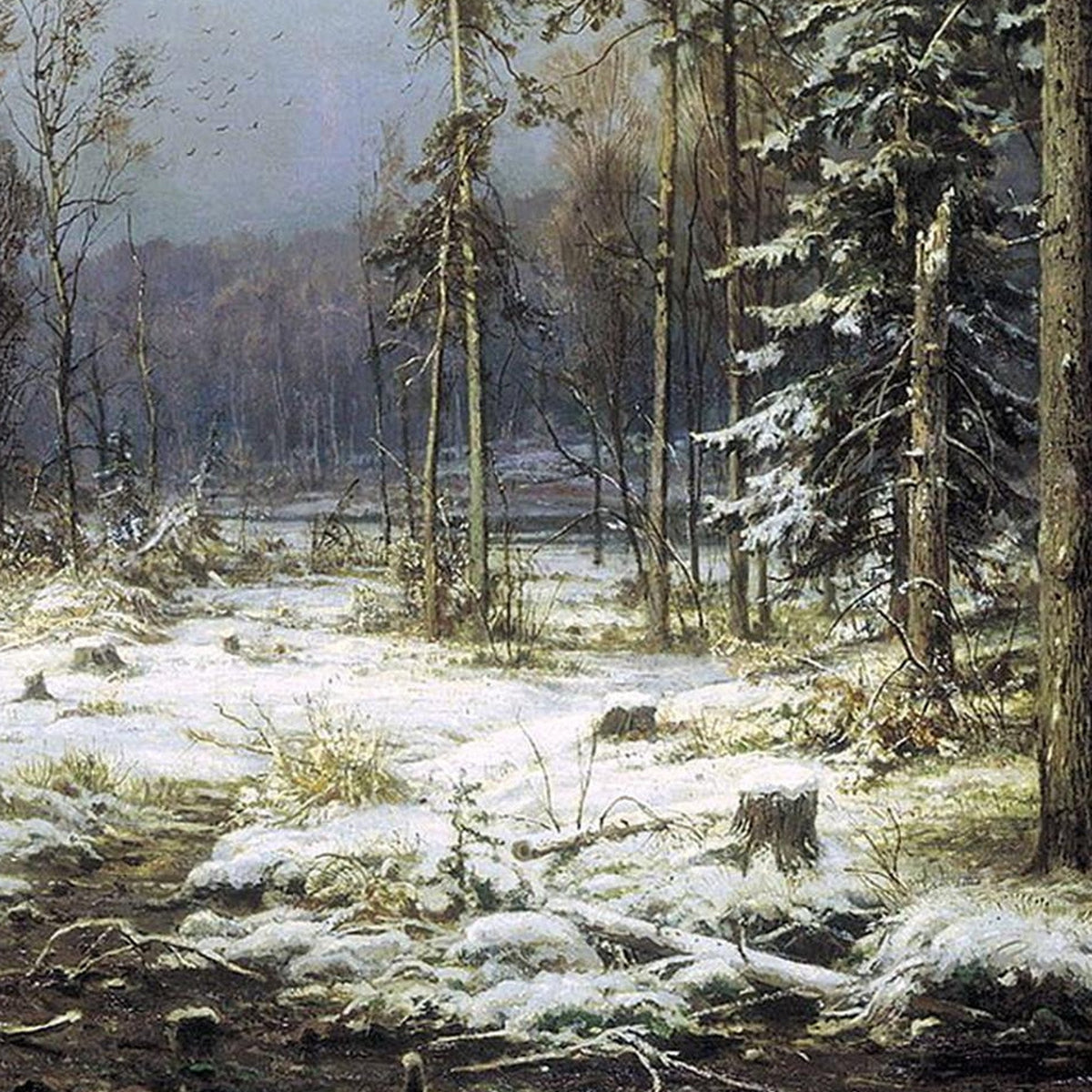 Motiv: Erster Schnee (1875) · detail