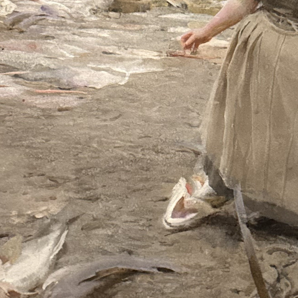 Motiv: Fischmarkt in St. Ives (1888) · detail