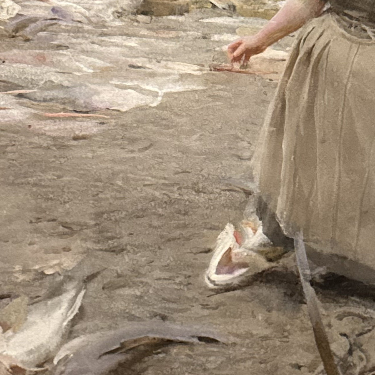 Motiv: Fischmarkt in St. Ives (1888) · detail