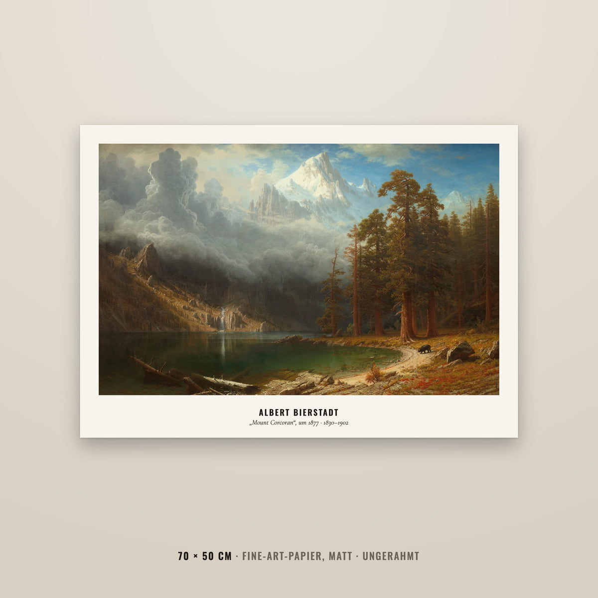 Niemand malte die Berge wie er – Albert Bierstadt – Kunstdruck, 5 Motive zur Wahl