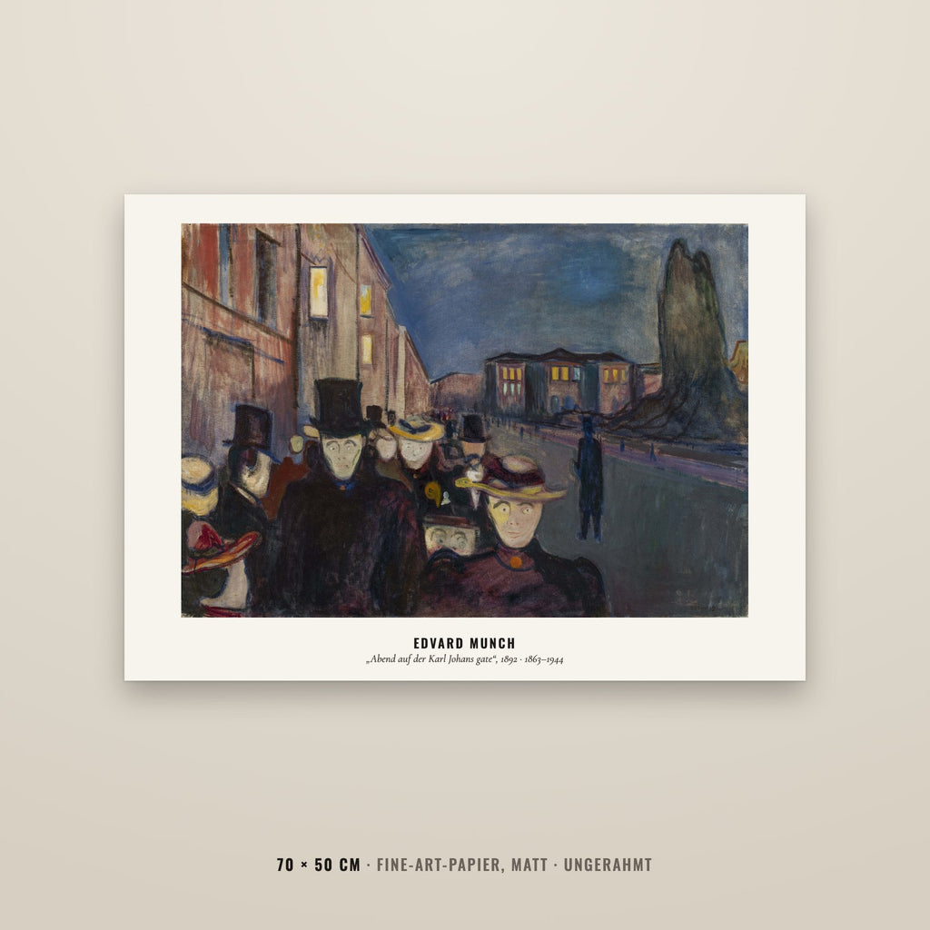 Motiv: Abend auf der Karl Johans gate (1892) · motiv