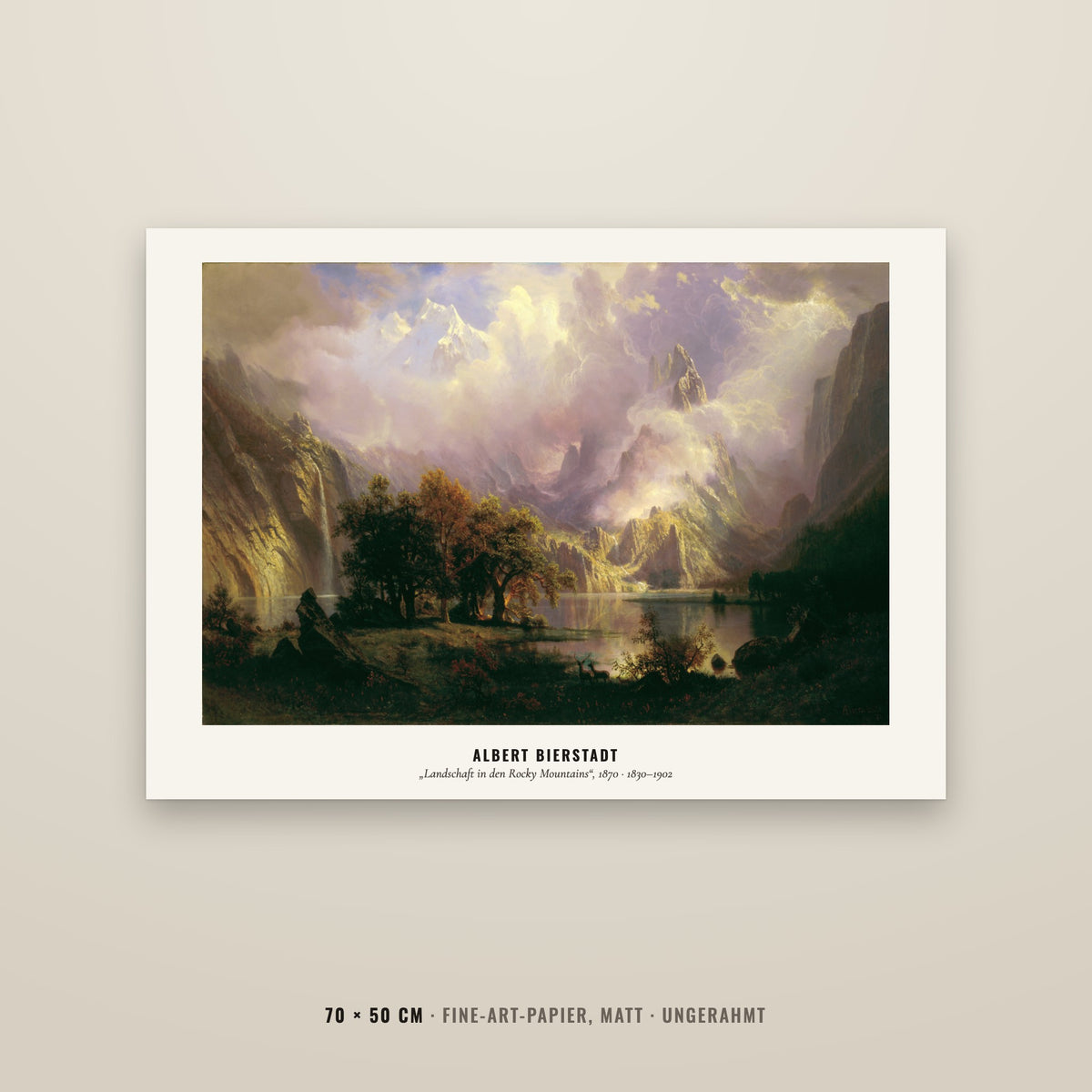 Niemand malte die Berge wie er – Albert Bierstadt – Kunstdruck, 5 Motive zur Wahl
