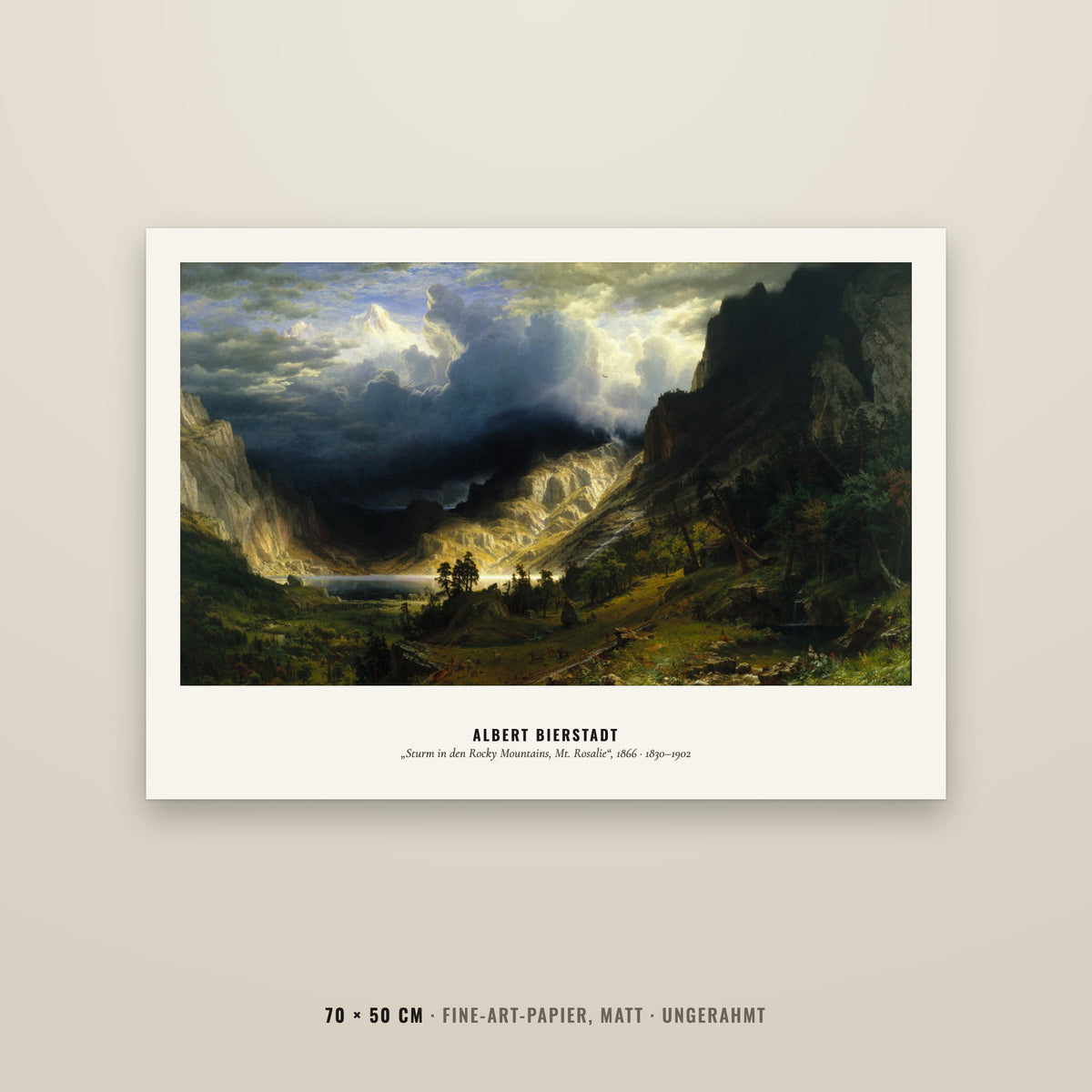 Niemand malte die Berge wie er – Albert Bierstadt – Kunstdruck, 5 Motive zur Wahl
