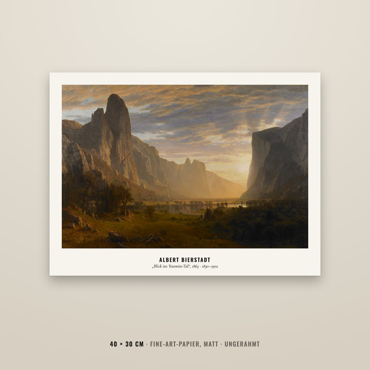 Niemand malte die Berge wie er – Albert Bierstadt – Kunstdruck, 5 Motive zur Wahl