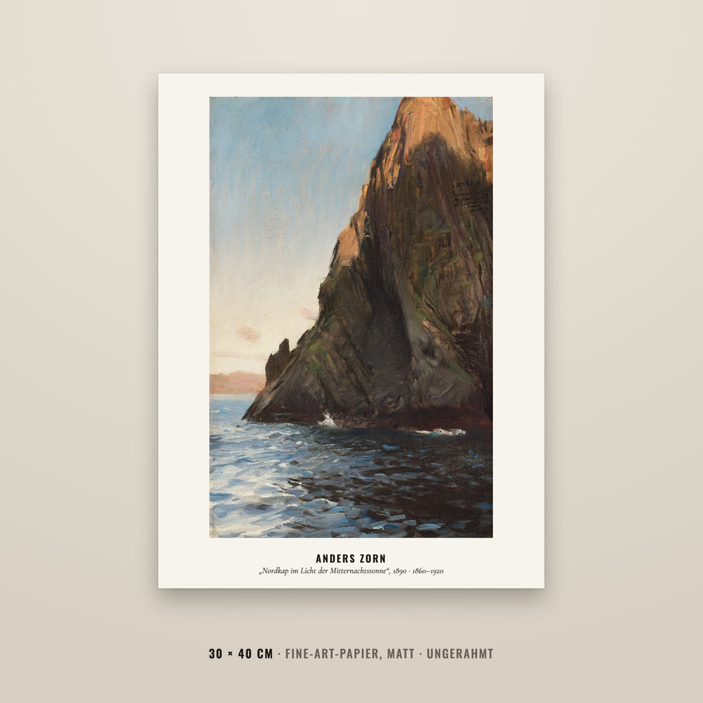 Motiv: Nordkap im Licht der Mitternachtssonne (1890) · motiv